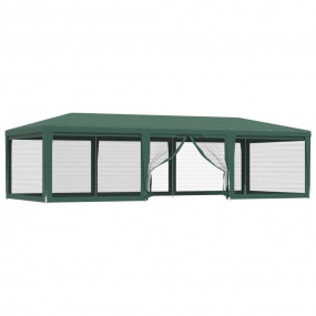 Party Tent with 8 Mesh Sidewalls Green 29.5'x13.1' HDPE