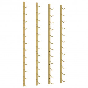 Wall Mounted Wine Rack for 12 Bottles 2 pcs Gold Iron