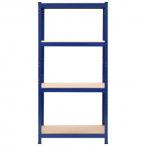 Storage Shelves 2 pcs Blue 31.5"x15.7"x63" Steel and MD...