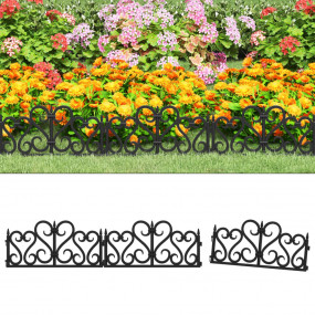 Lawn Edgings 17 pcs Black 32.8' PP