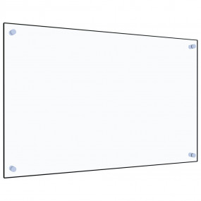 Kitchen Backsplash Transparent 31.5"x19.7" Tempered Gla...