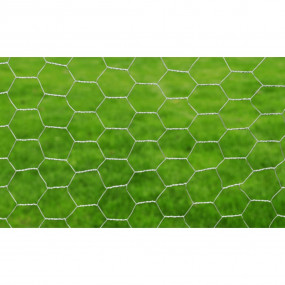 Chicken Wire Fence Galvanized Steel 82'x1.6' Silver