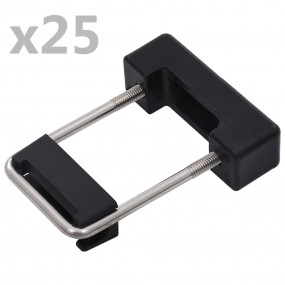 U Connector with Plastic for Fence Post 2.4"x1.6" 25 Se...