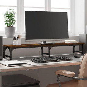 Monitor Stand Brown Oak 41.3"x9.1"x6.1" Engineered Wood