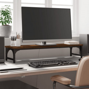 Monitor Stand Brown Oak 33.5"x9.1"x6.1" Engineered Wood