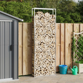 Firewood Rack 43.3"x11"x122.8" Stainless Steel