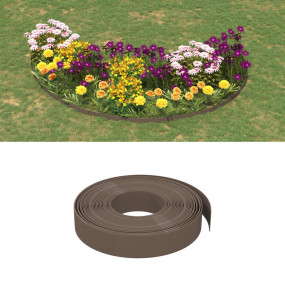 Garden Edgings 5 pcs Brown 32.8' 3.9" Polyethylene