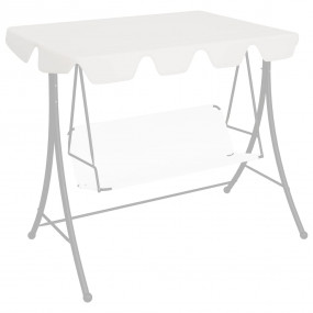 Replacement Canopy for Garden Swing White 59.1"/51.2"x4...