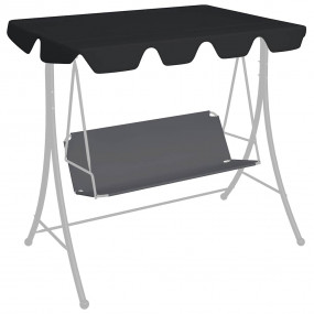 Replacement Canopy for Garden Swing Black 74"/66.1"x57....