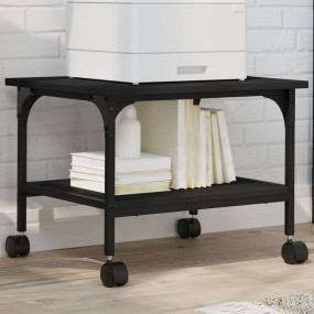 Printer Stand 2-Tier Black 19.7"x15.7"x15" Engineered W...