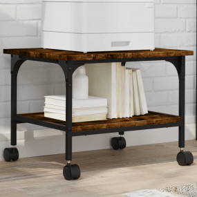 Printer Stand 2-Tier Smoked Oak 19.7"x15.7"x15" Enginee...