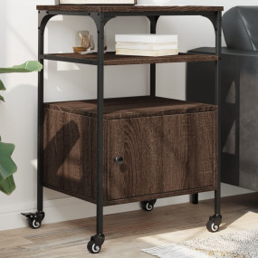 Printer Stand 3-Tier Brown Oak 19.7"x15.7"x29.9" Engine...