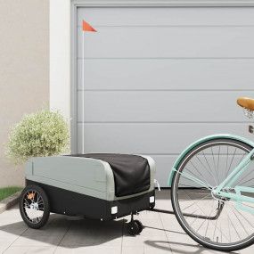 Bike Trailer Black and Gray 99.2 lb Iron