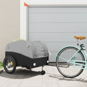 Bike Trailer Black and Gray 99.2 lb Iron