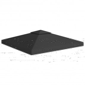 2-Tier Gazebo Top Cover 1 oz/ft 9.8'x9.8' Black