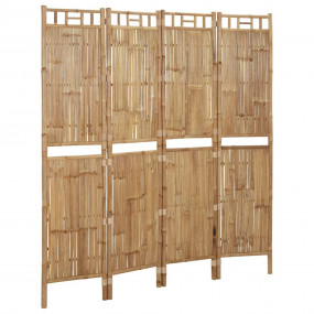 4-Panel Room Divider Bamboo 63"x70.9"