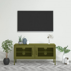 TV Stand Olive Green 41.3"x13.8"x19.7" Steel