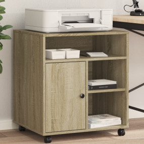 Printer Stand with Wheels Sonoma Oak 23.6"x19.7"x26.4"