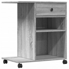 Printer Stand with Wheels Gray Sonoma 23.6"x15.7"x27"