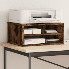 Printer Stand Smoked Oak 19.3"x15.7"x8.9" Engineered Wo...