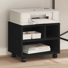 Printer Stand with Wheels Black 16.1"x12.6"x13.6"