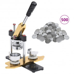 Badge Maker with 500 pcs Pinback Button Parts 1.73" Rot...