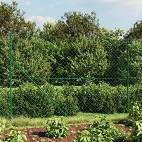 Chain Link Fence with Flange Green 5.2x82.0'