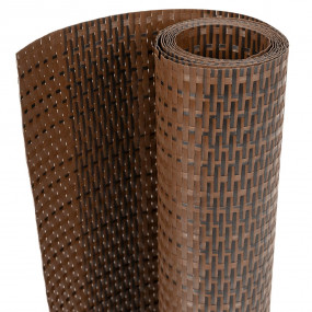 Balcony Screens 10 pcs Brown and Black 100.4x7.5" Poly ...
