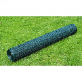 Chicken Wire Fence with PVC Coating 82.0x2.5' Green
