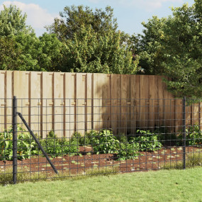 Wire Mesh Fence Anthracite 3.6x82.0' Galvanized Steel