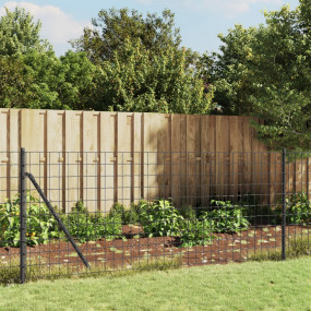 Wire Mesh Fence Anthracite 3.3x82.0' Galvanized Steel