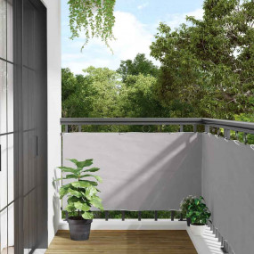Balcony Privacy Screen Grey 157.5x35.4" PVC