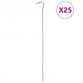 Tent Pegs 25 pcs 11.8 " 0.28 " Galvanized Steel