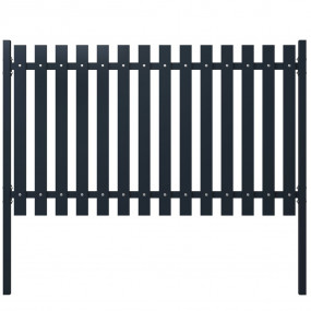 Fence Panel Anthracite 68.7"x49.2" Powder-coated Steel