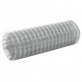 Chicken Wire Fence Galvanized Steel 32.8x1.6' Silver