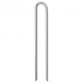 Tent Pegs 12 pcs U-shaped 16.3 " 0.47 " Galvanized Stee...