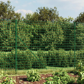 Wire Mesh Fence with Spike Anchors Green 5.2x82.0'