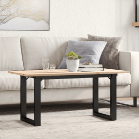 Coffee Table O-Frame 39.4"x19.7"x17.7" Solid Wood Pine ...