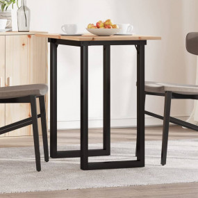 Dining Table O-Frame 31.5"x19.7"x29.5" Solid Wood Pine ...