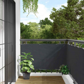Balcony Privacy Screen Anthracite 157.5x29.5" PVC