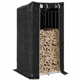 vidaxL Firewood Rack with Rain Cover 39.4"x39.4"x78.7" ...
