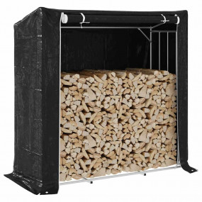 vidaxL Firewood Rack with Rain Cover 78.7"x31.5"x78.7" ...