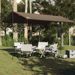 Camping Tarp Brown 159.8x120.5" Waterproof