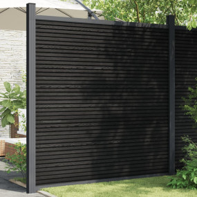 Fence Panel WPC Grey 70.9x73.2"