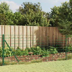 Wire Mesh Fence with Flange Green 3.3x82.0'