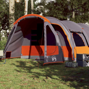 Family Tent Tunnel 8-Person Gray Waterproof