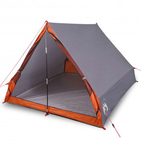Camping Tent A-Frame 2-Person Gray Waterproof