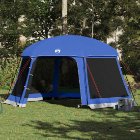 Pool Tent with Removable Fly & Mesh Walls Azure Blue 20...