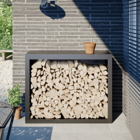 Firewood Rack Anthracite 39.4"x15.7"x31.5" Steel