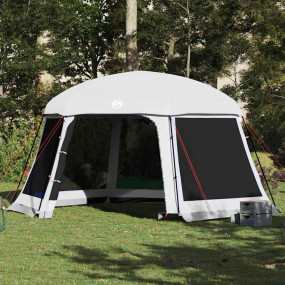 Pool Tent with Removable Fly & Mesh Walls Grey 201.6x18...